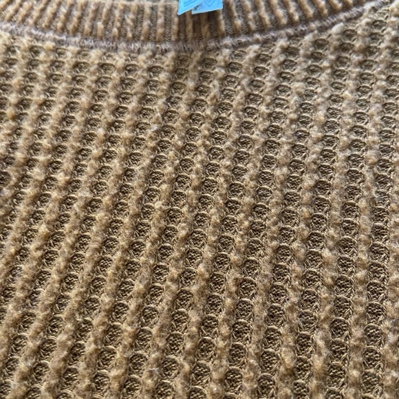 Mudd Waffle Knit Long Sleeve Knotted Front Cozy Chestnut Brown Top Size … - Picture 7 of 11
